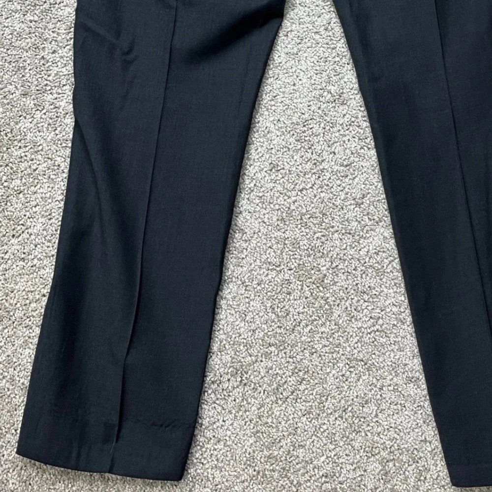 Charles Tyrwhitt Dress Pants Men 40U Charcoal Gray Straight Leg Wool Flat Front